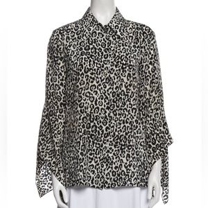 Michael Kors 100% Silk Crepe de Chine Blouse Large